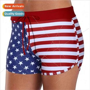 Womens Flounce Flag Bikini Europe Printed Swimsu New