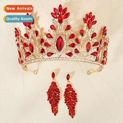 New crown earrings two-piece wedding bridal hair accessories