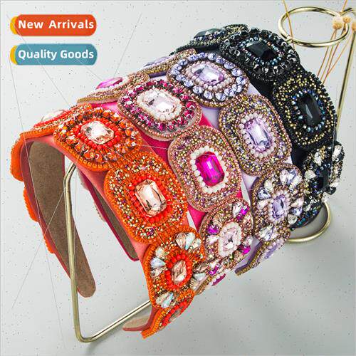 Hair bands fashion new shiny crystal baroque hair band hair