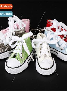 Mini canvas shoes keychain colorful casual shoes key ring ch