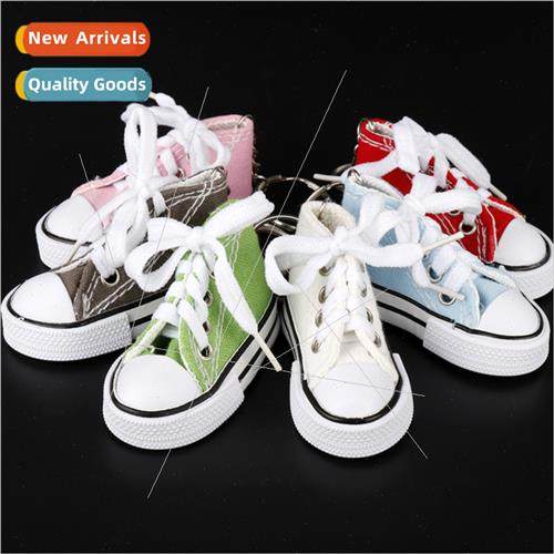 Mini canvas shoes keychain colorful casual shoes key ring ch