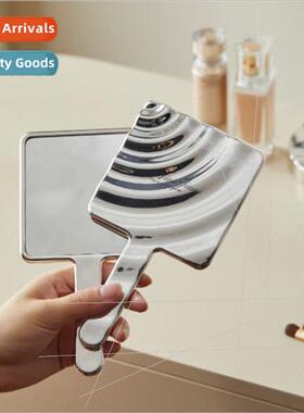 Handheld Makeup Mirror Convenient Wave Shape Compact Conveni