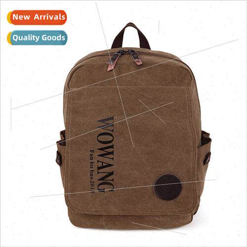 Men Outdoor Casual Backpack Fashion Trend Men Canvas Backpac