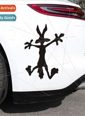 New cartoon funny wolf car window stickers cover scratches b