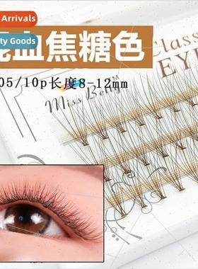 0.05 B Caramel 10 doe hairs handmade eye lashes soft multila