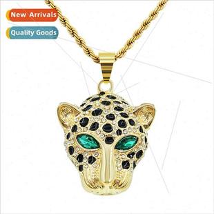 diamonds green pendant hip neck head hop leopard Europe eyes