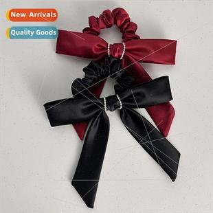 floating ribbon hair French headband rhinestone band vin bow