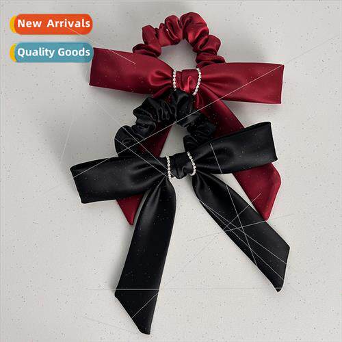 French bow rhinestone floating ribbon hair band headband vin