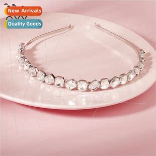 rhinestone hair bands simple full color geometric diam solid