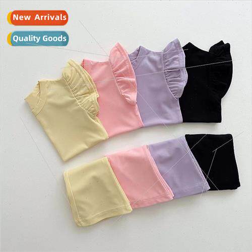 23 Summer Girls ttle Big Girl Thin Ruffle Short Sleeve T-Shi
