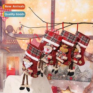 Socks Christmas Hanging Plaid Childr Medium