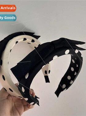 French heightening cranial polka dot hair bands sponge hairp