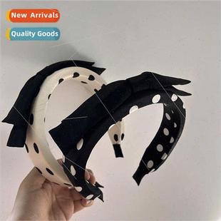 polka dot hair French sponge cranial bands hairp heightening