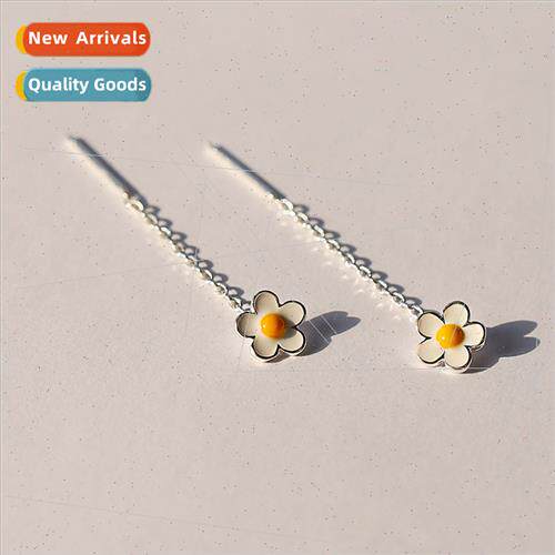 Egg flower earwire female 2022 summer new simple long lucky