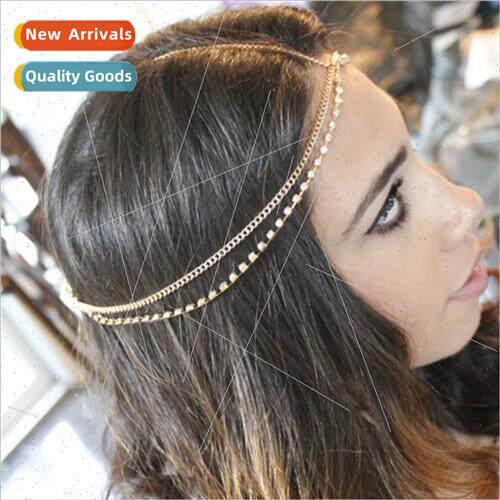 Europe women glamorous headdress bohemian diamonds hair band