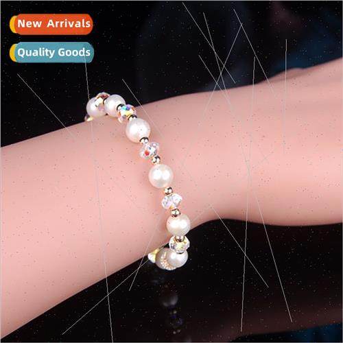 New 8MM imation pearl bracelet Pujiang crystal strings simpl