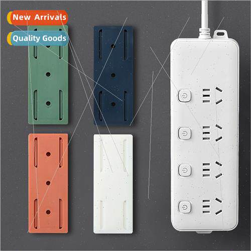 Plug fixer wall mounted hole-free socket plug storage shelf