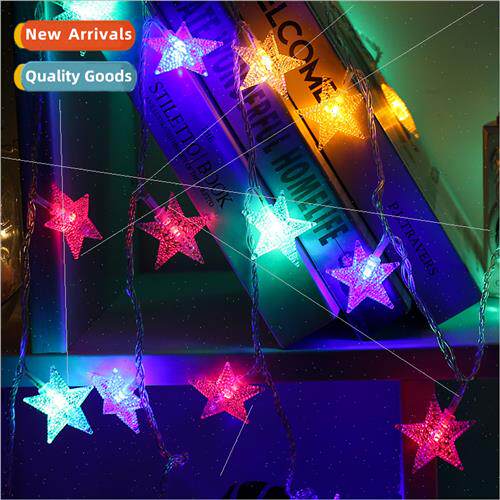 led pentagram star full star colored lights string pool box