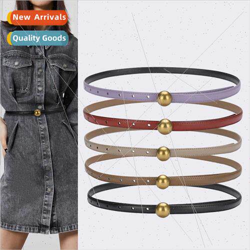 Round buckle belt female decorative waist jewelry dress wais