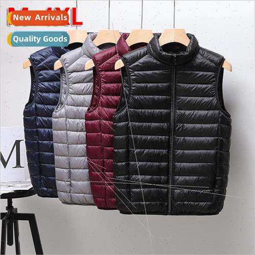 2023 fall winter new light down jacket men shoulders vest in
