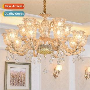 lamp crystal room Zinc champ living candle chandelier alloy