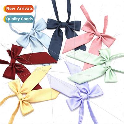JK Solid Color Fine Twill Pointed Shank Bow Tie School Unims