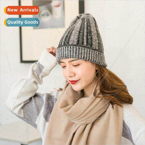 Autumn winter rabb hair thickened women knted hat winter fas