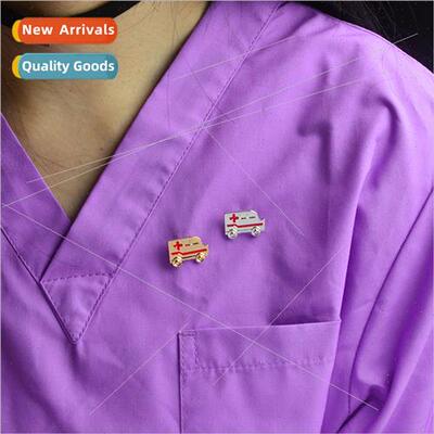 New  Summer 2018 Medical Equipment Styling Brooch Ambulance