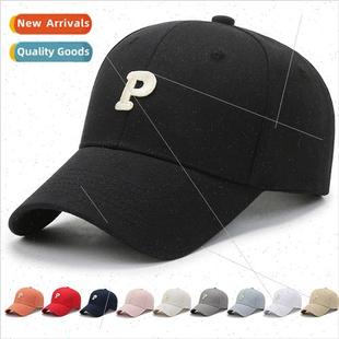 Korean embroidered Baseball duck female letters tongu cap