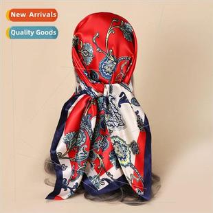 new 90CM large spring silk summer simulation 2022 printing
