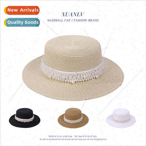 Korea new female travel sun hat flat top hat outdoor summer