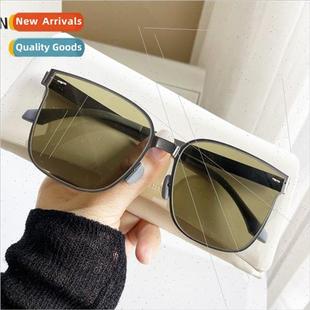 large frame ultra lightweight square thin sunglasse metal