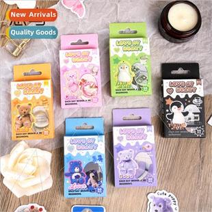 Love wh heart boxed stickers cute cartoon handbook diy decor