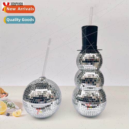 Discostraw cup water cup mirror spherical straw cup office p