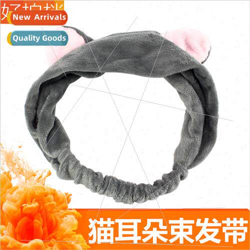 Korea cat ears hair band Japan cartoon Korean yoga makeup wa