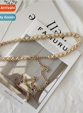 Waist Chain Women Dress Metal Pearl Flower Fashion Small Bel