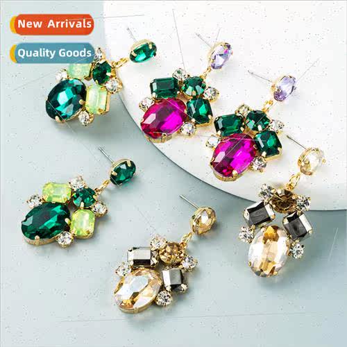 Personalized geometric alloy retro ins earrings baroque earr