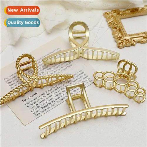 Korea new metal cross grip clip large hair clips female back