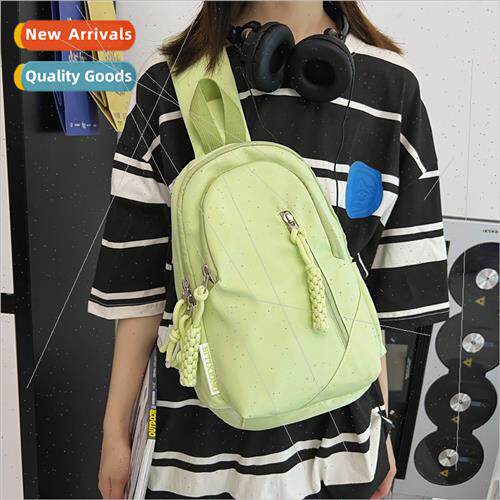 Dopamine Chest Bag Female Summer ins Japan Sweet Nylon Bag M
