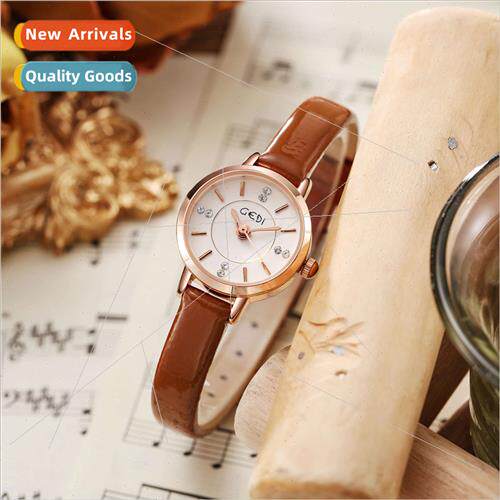Korea compact student watch niche round small disk belt wome