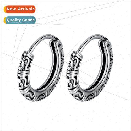 Hip Hop Retro Nightclub Bounce Stainless Steel Earrings适用G