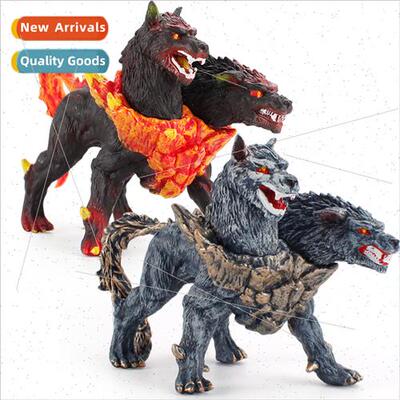 Ancient Roman mythological animal Cerberus model two-headed