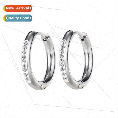 che nd fashion simple circle earrings men women hundred matc