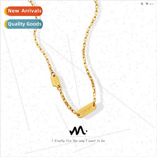 Korea ins summer careful notch lucky double card collarbone