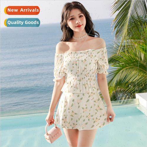 2023 summer new one-piece swimsu female temperament floral s