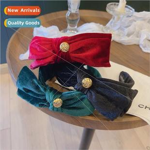 retro milk designer fall hair bow winter double New flannel