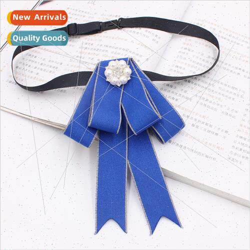 Pearl decorative buttons bow tie girls shirt collar flower K