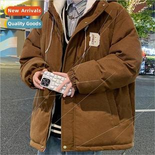 jacket fall warm thick padded cotton men winter wool lamb