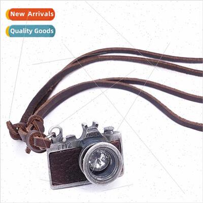 Korean fashion men women  nostalgic retro lerary camera swea