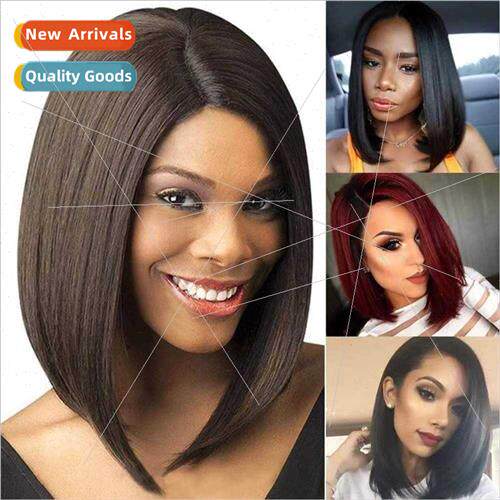 Wig Europe ladies chemical fiber head covering middle partin